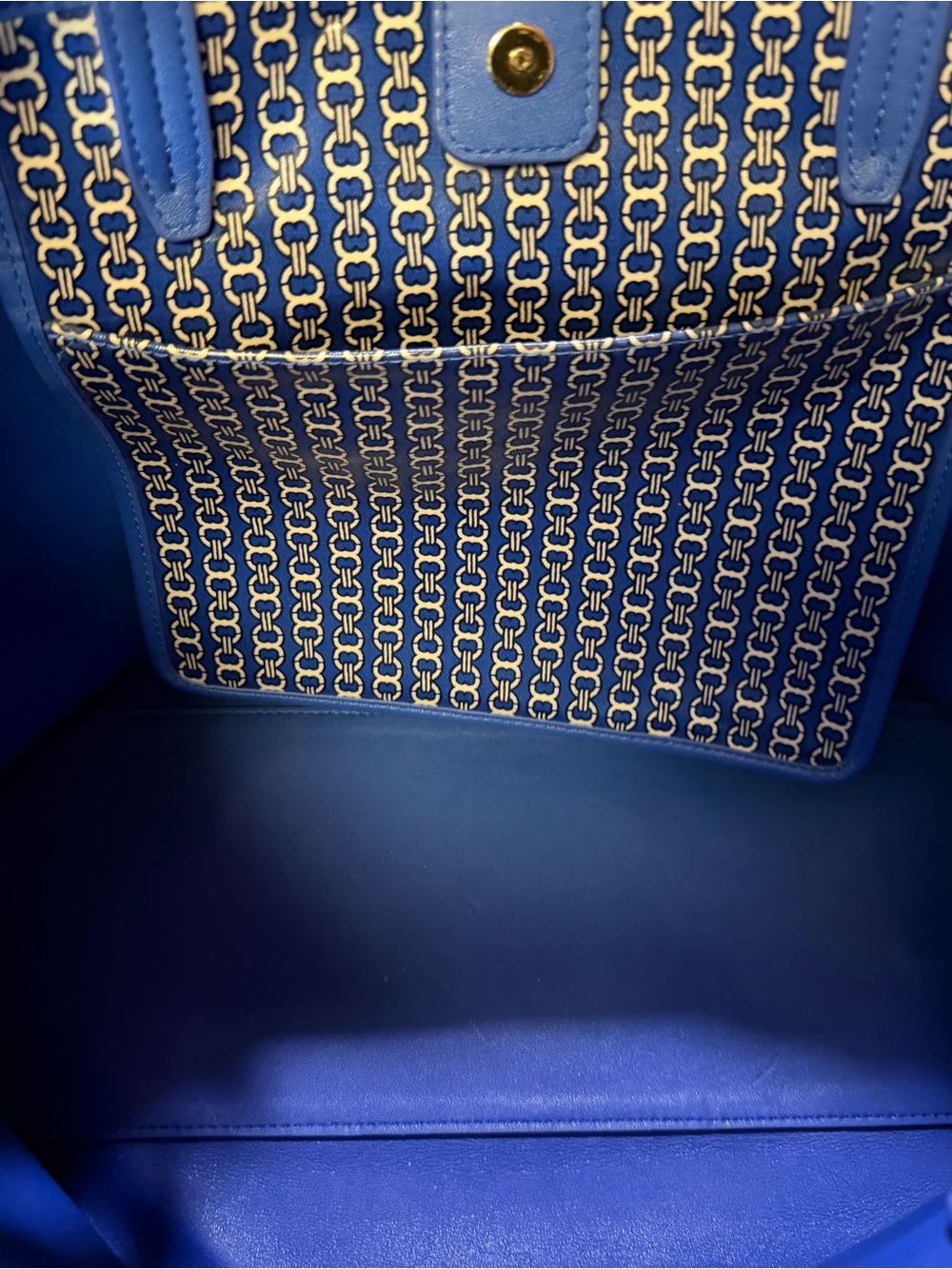 Tory Burch Gemini Link Coated Canvas Tote Bag & Matching Zip Wallet Set - Blue - Picture 13 of 16
